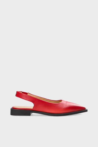 Red Leather Flat