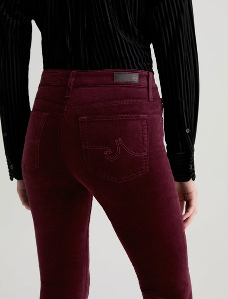 The Farrah Boot in Burgundy Velvet