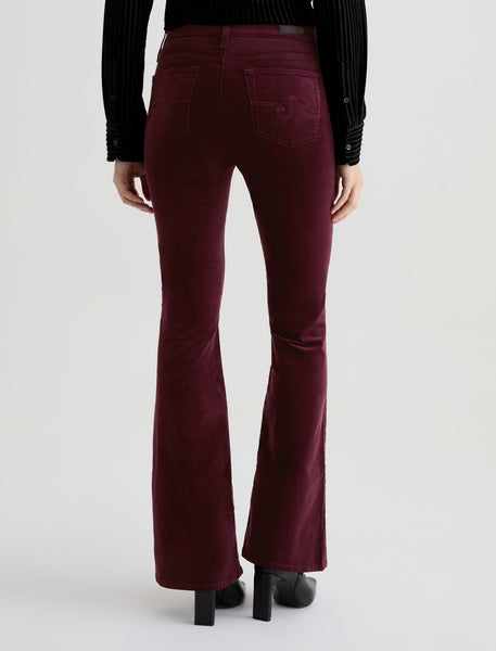 The Farrah Boot in Burgundy Velvet