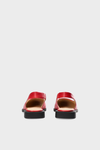 Red Leather Flat