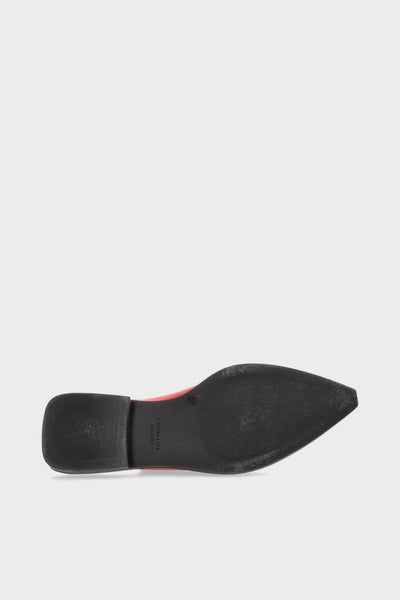 Red Leather Flat