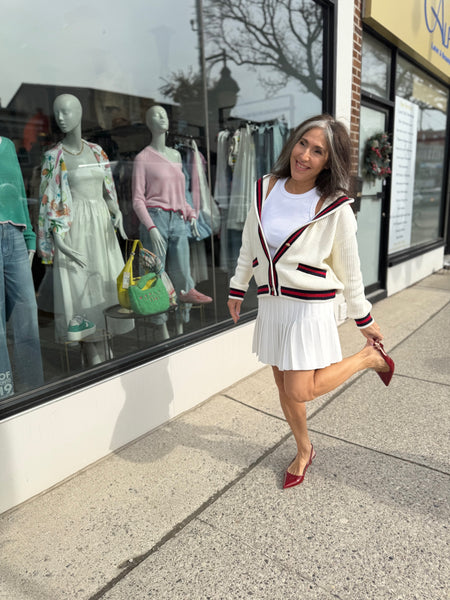 Pleated tennis skirt