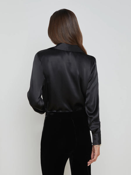 Lotus Silk Cowl Neck Blouse