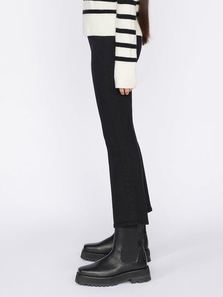 The Jetset Crop Mini Boot in Sheen Noir