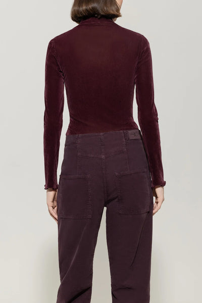 Velvet Ling sleeve Fitted Top