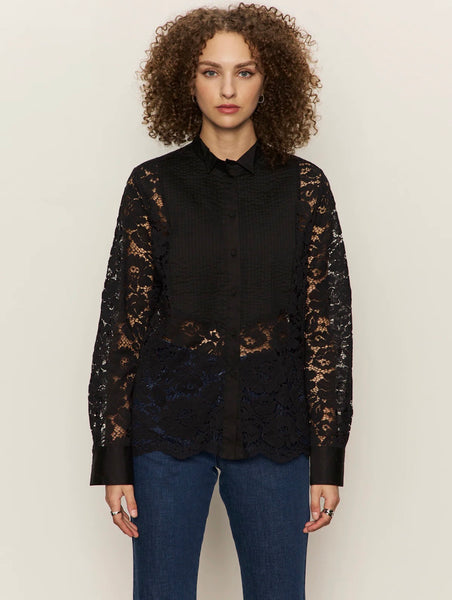 Serendipity Lace Tuxedo Shirt