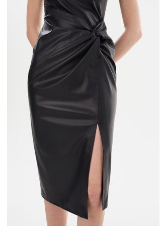 Brett Faux Leather Dress