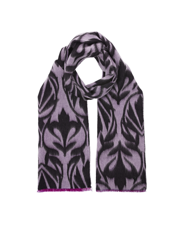 Purple Ornamental Print Scarf