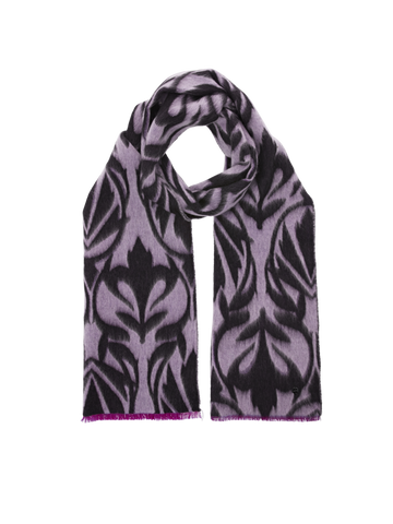 Purple Ornamental Print Scarf