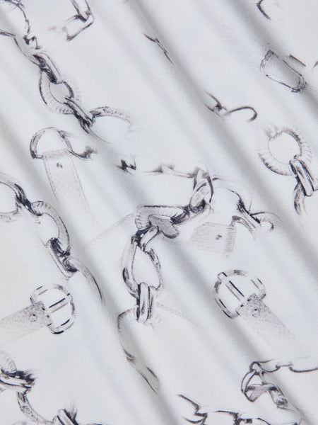 Ressi Fitted Shirt - Grey/Ivory Faded Chain