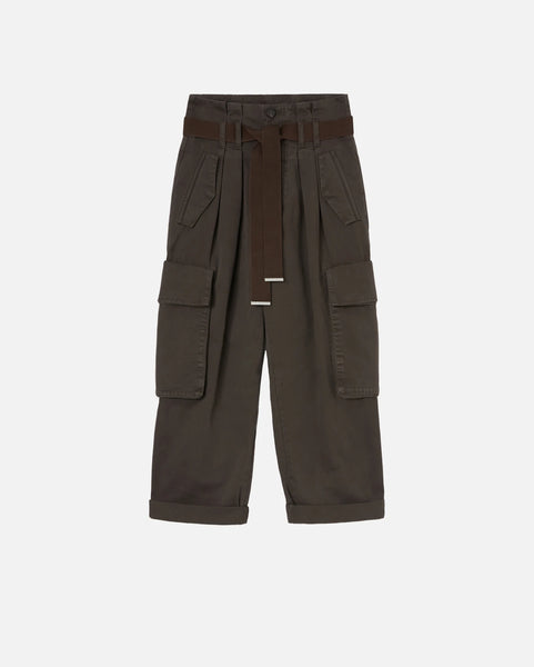 Oversize cargo trousers with belt