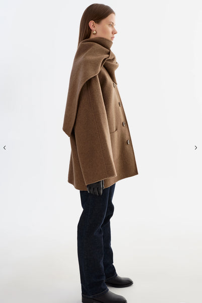 Anca Wool Scarf Coat