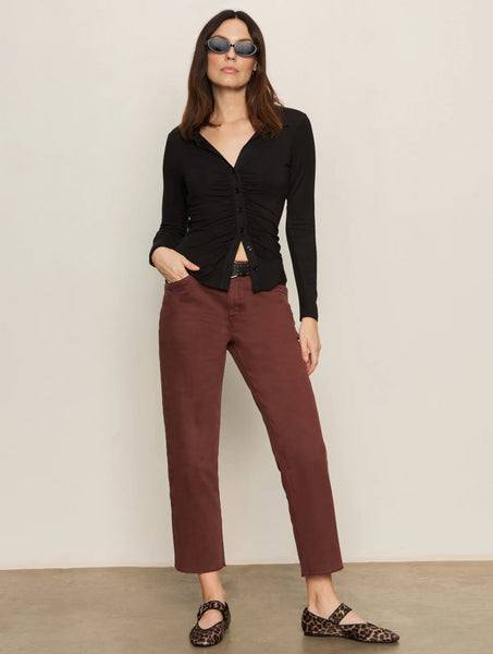 Dreamgirl Ruched Button Up Top