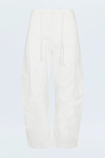 Sabrina Curved Utility Pants - White