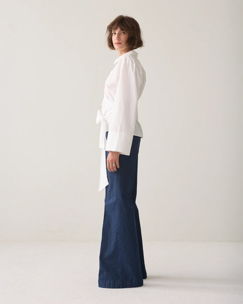 Wrap Blouse in Crispy Poplin - 2 Colours