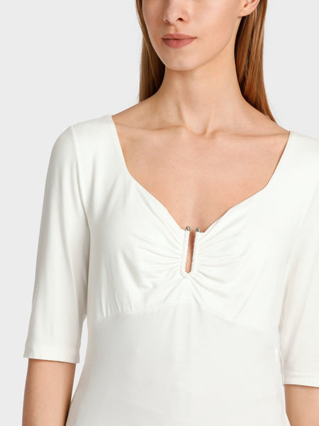 Marc Cain T-Shirt With Heart-Shaped Neckline