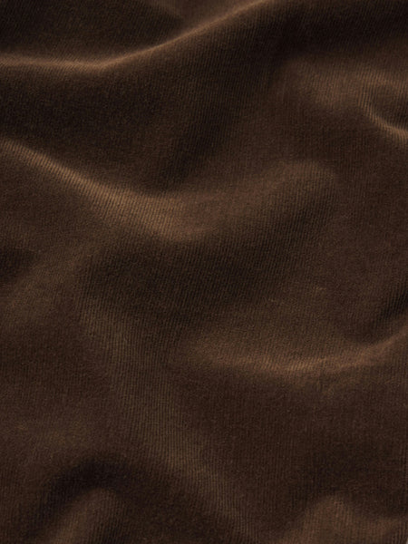 Le Sleek Straight Corduroy in Bitter Chocolate