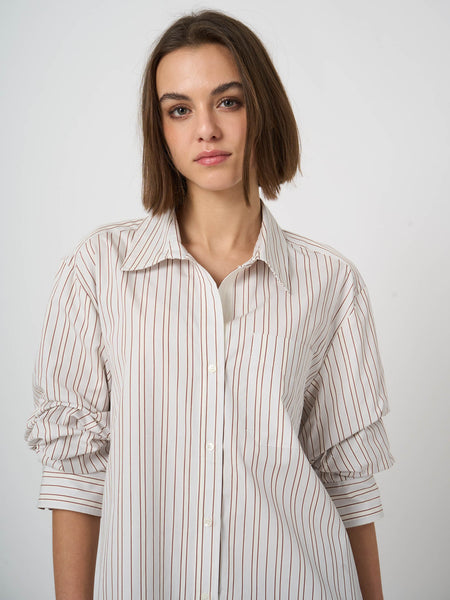 Shirt with Scrunch Sleeve Detail