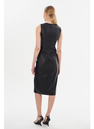 Brett Faux Leather Dress