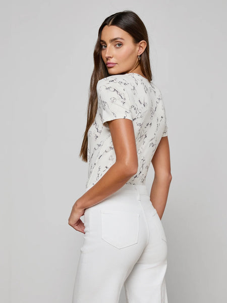 Ressi Fitted Shirt - Grey/Ivory Faded Chain