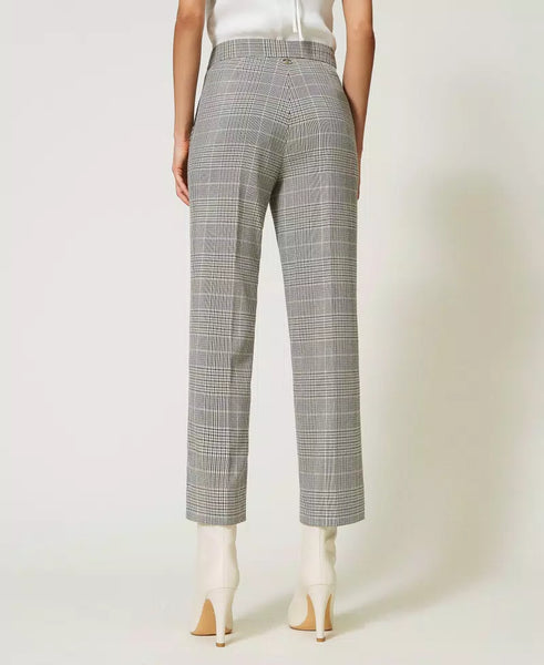Cropped Glen Plaid Trousers
