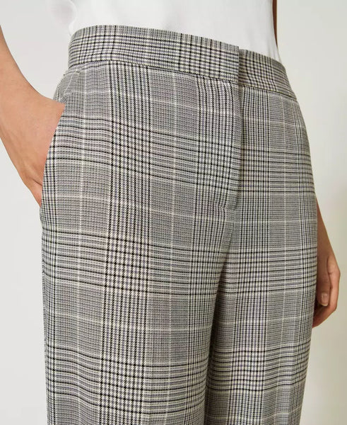 Cropped Glen Plaid Trousers