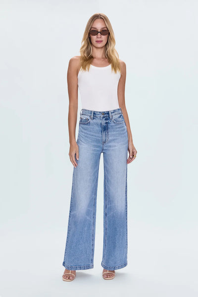 Lana High Waist Ultra Wide Leg Jeans - Break