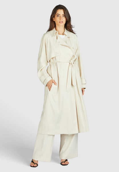 Trench Coat In Viscose Twill