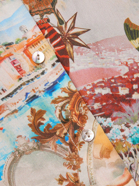 Tyler Silk Blouse - Multi Collage