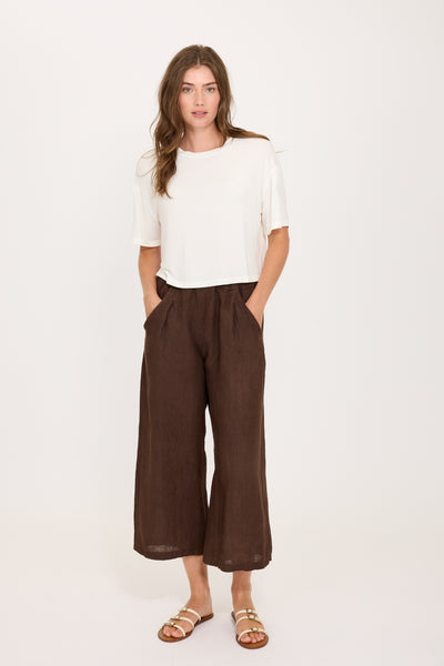 Cropped Linen Pants