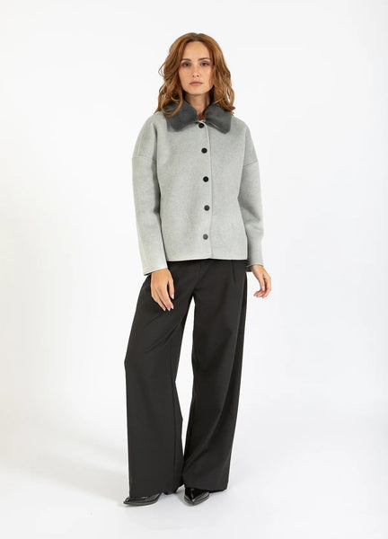 Jacket with Fur Collar