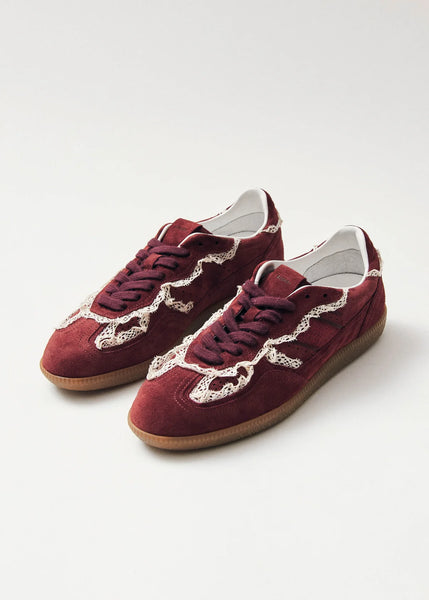 TB. 490 Crochet Burgundy Suede Sneakers