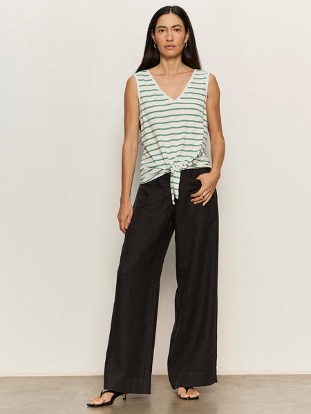 The Linen Marine Wide Leg Trousers