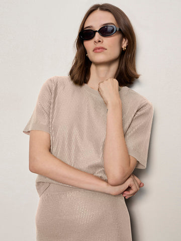 Sparkle Sequin Sweater - Mother Of Pearl