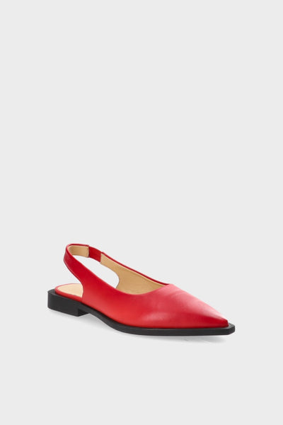 Red Leather Flat