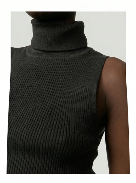 Lisa Knit Top - Dark Grey