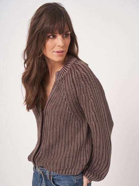 Washed Cotton Knit Cardigan- 2 Colours