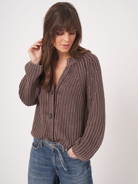 Washed Cotton Knit Cardigan- 2 Colours