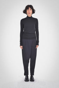 Anida Roll Neck Top in Black