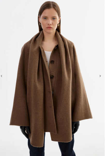 Anca Wool Scarf Coat