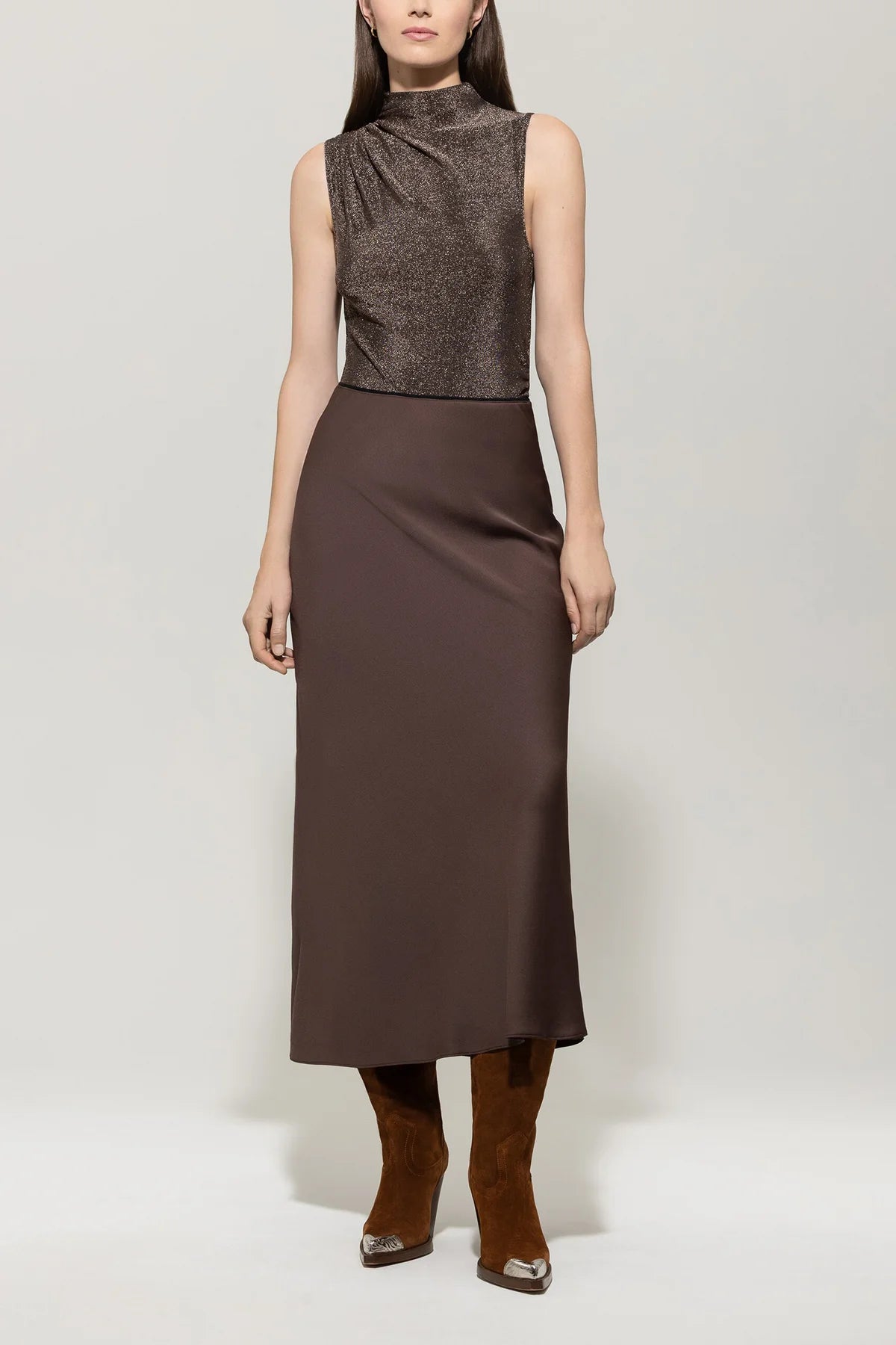 Turtleneck Tank with Gloss Effect