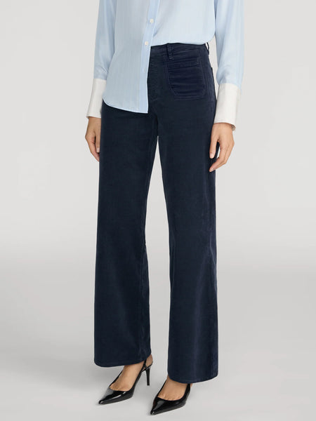 Le Slim Palazzo Modernist Pocket Corduroy- Navy