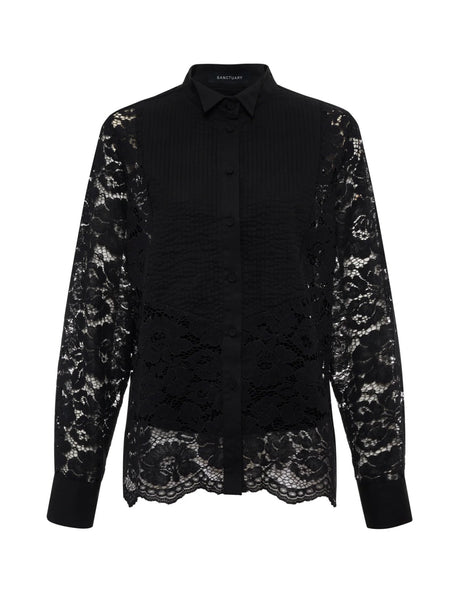 Serendipity Lace Tuxedo Shirt