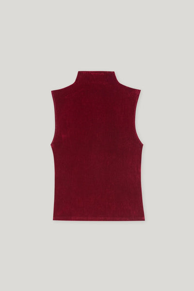 Turtleneck Velvet Tank
