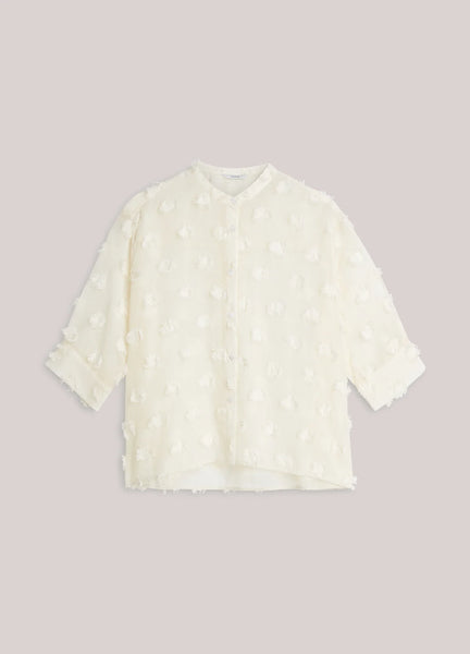 A-line Blouse with 3D Flowers