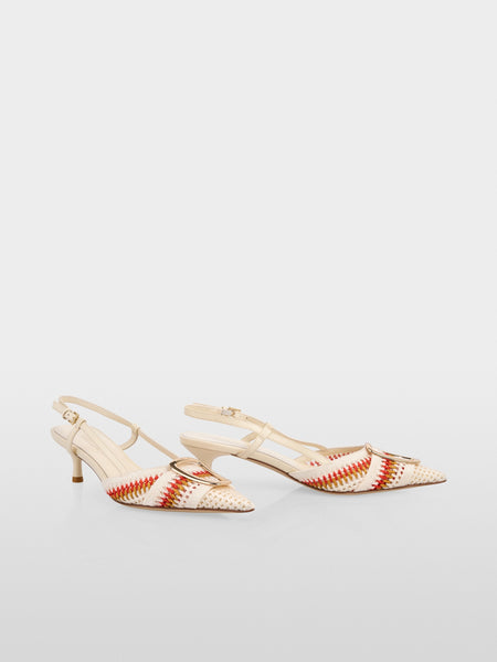 Slingback Kitten Heel With Knit