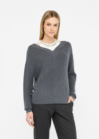 Cold Shoulder Bejewelled Jemper