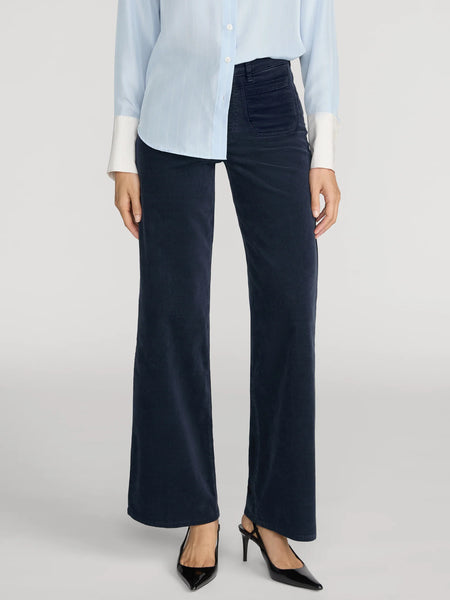 Le Slim Palazzo Modernist Pocket Corduroy- Navy