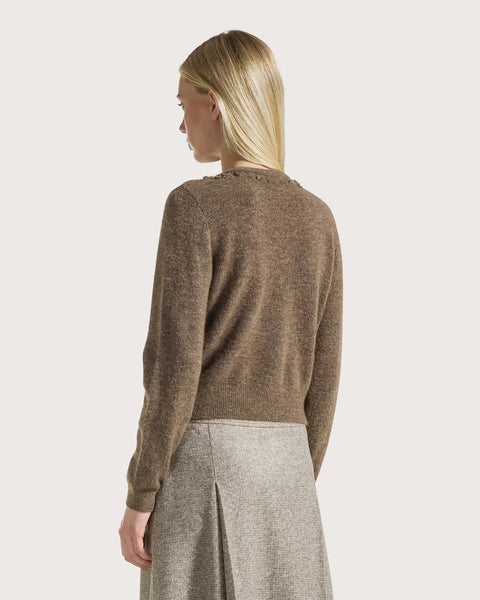 Wool Blend Cardigan with Jewelled Embellishments