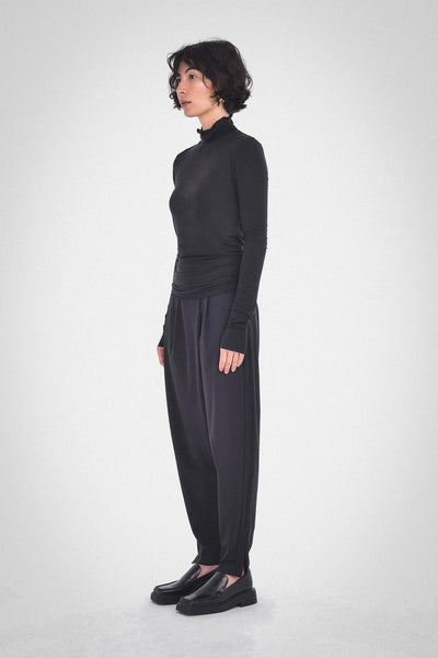 Anida Roll Neck Top in Black